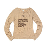 ビューティーシンボル長袖Tシャツ (ベージュ)