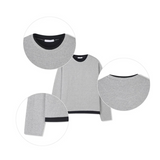 [Unisex] Crop layered round knit(3color)