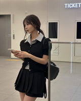 Namon Short-Sleeved Knit Cardigan