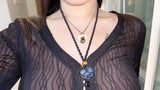 Catseye heart gemstone necklace (5color)
