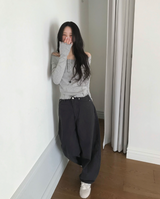 ルーパーバックアイレットコットンワイドパンツ