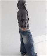Kikole button stripe hoodie