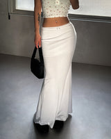 Soft Ribbon Long Skirt (3C)