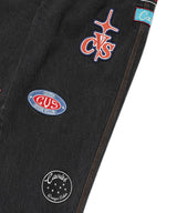 PATCHWORK DENIM PANTS BLACK(CV2EFUD112A)