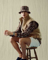 Stranger Classic Fit Cotton Embroidery Long Sleeve Shirt (Brown Check)