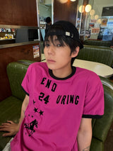 エンデュアリングユニコーンリンガークロップショートスリーブ ピンク