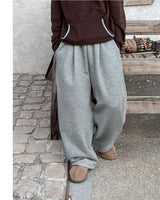 Nover Back Patch Fleece Sweat Pants