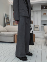 メットボカシベルボトムワイドスラックス