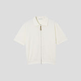 Summer bante collar short-sleeved cardigan