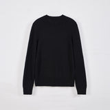 カシミアブレンドウールクルーネックニット BLACK