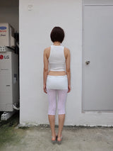 White Lace Capri Pants