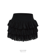 スワンパール フリルスカート(2. Black)
