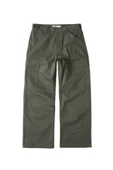 4パネルカーゴポケットヘリンボーンツイルパンツ (Khaki)