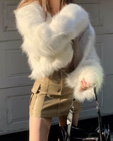 Uress Vintage Fur Jacket (White)