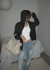  Unisex Basic Loose-Fit Zip-Up Hoodie for Transitional Seasons