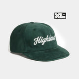ビックサイズ XL HIGH コーデュロイキャップ ダークグリーン