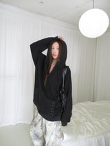 stud washing hoody
