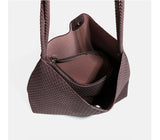 Matte Soft Leather Tote Shoulder Bag