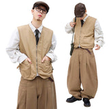 Vintage Oxford Zip-Up Vest