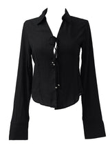 western ribbon crinkle shirt (2color)