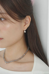 [MADE]ハートフラワーピアス (アンバランス 2ps)