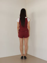 STRIPE JERSEY VEST (RED)