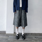 Striped Structured Wide Shorts