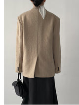 [Wool 50%/Quilted lining] ツイルウールシングルオーバーフィットジャケット