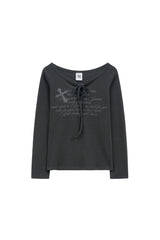 cr ストラップTシャツ (ダークグレー)