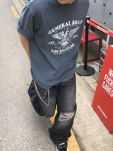 アイル ダメージ フレアデニムパンツ2C