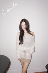 Lace Two-Piece Shirring Layered Dress