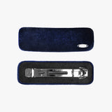 SQUARE VELVET HAIR PIN (NAVY)