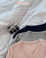 【MADE】Vネックベーシックニット