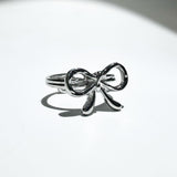 [YENA] Silver vintage ribbon ring