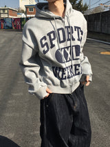 Sports crop hooded Zip-Up 2C