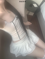 named strap frill skirt (3color)
