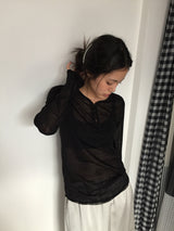 ヘアリングシアーボタンロングスリーブ (3color)