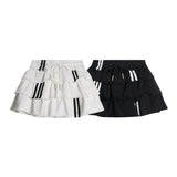 Triple Stripe Ruffle Skirt 231776618