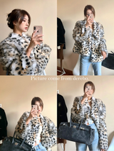 [SALE] Safari Golden Leopard Fur Jacket