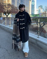サンドウール ステディ ダッフルコート (Black)