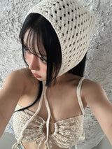 Flower embroidered tube top bikini