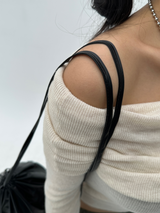(SOFT-FIT/FALL EFFORTLESS CHIC) SOFT LONG SLIM BODY-SHAPING OFF-SHOULDER KNIT