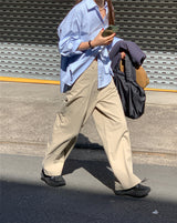 ワイドピンタックパンツ