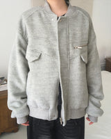 Polva Brush Mohair Zipper blouson Jumper