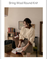 Wool round knit