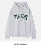 New York Embroidered Overfit Hoodie