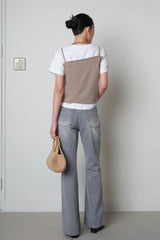 Washed Boots Cut Jeans_Gray