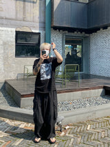 ポスター半染め半袖Tシャツ2C