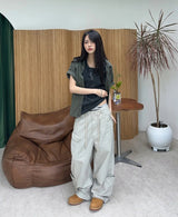 Rudil Crop-Dyed Short Sleeve Shirt