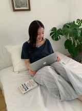 ハボイルルーズフィットVネックスラブ半袖Tシャツ